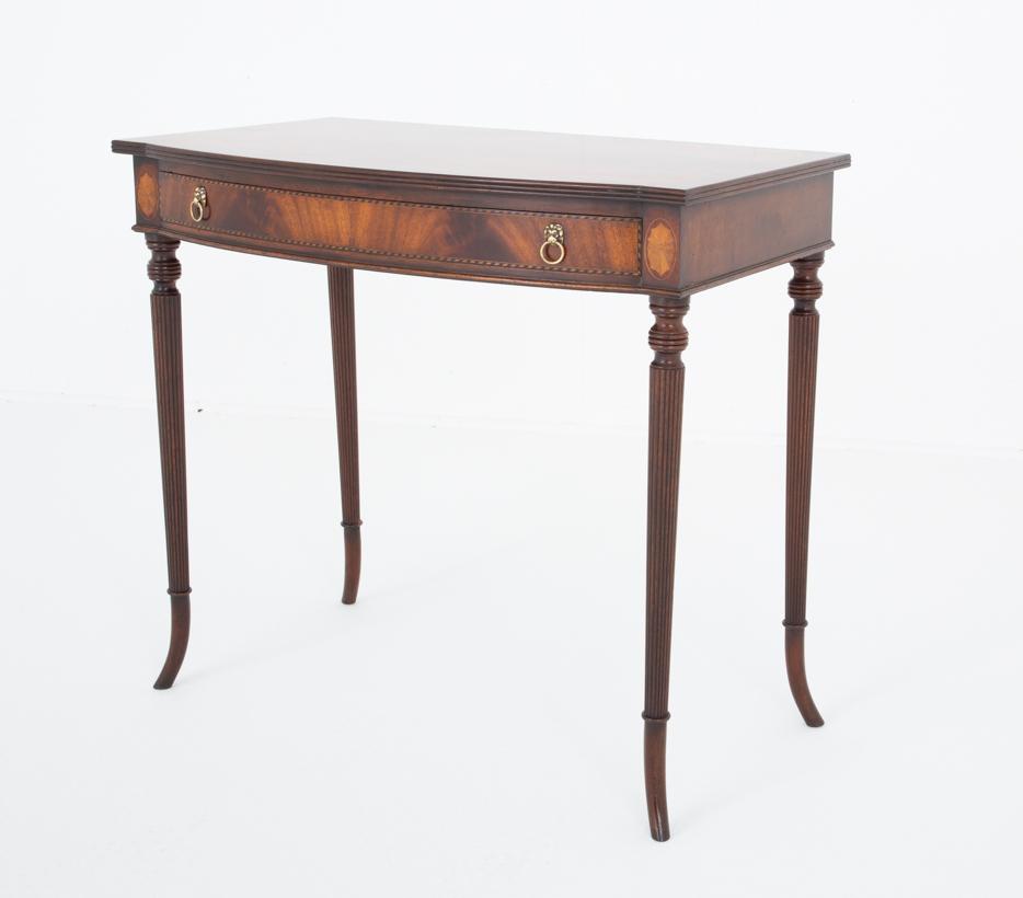 Regency Revival Mahogany Bow Side Table c.1920 (1 of 6)