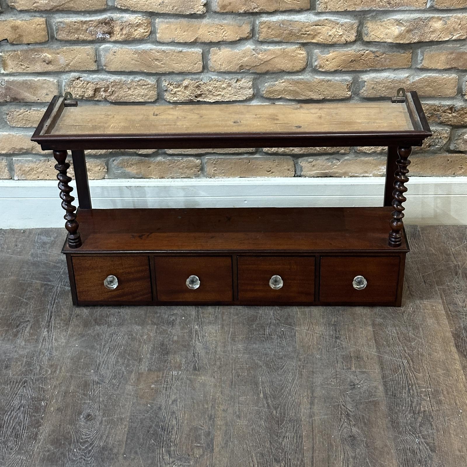1910s Antique Mahogany Wall Shelf (1 of 6)