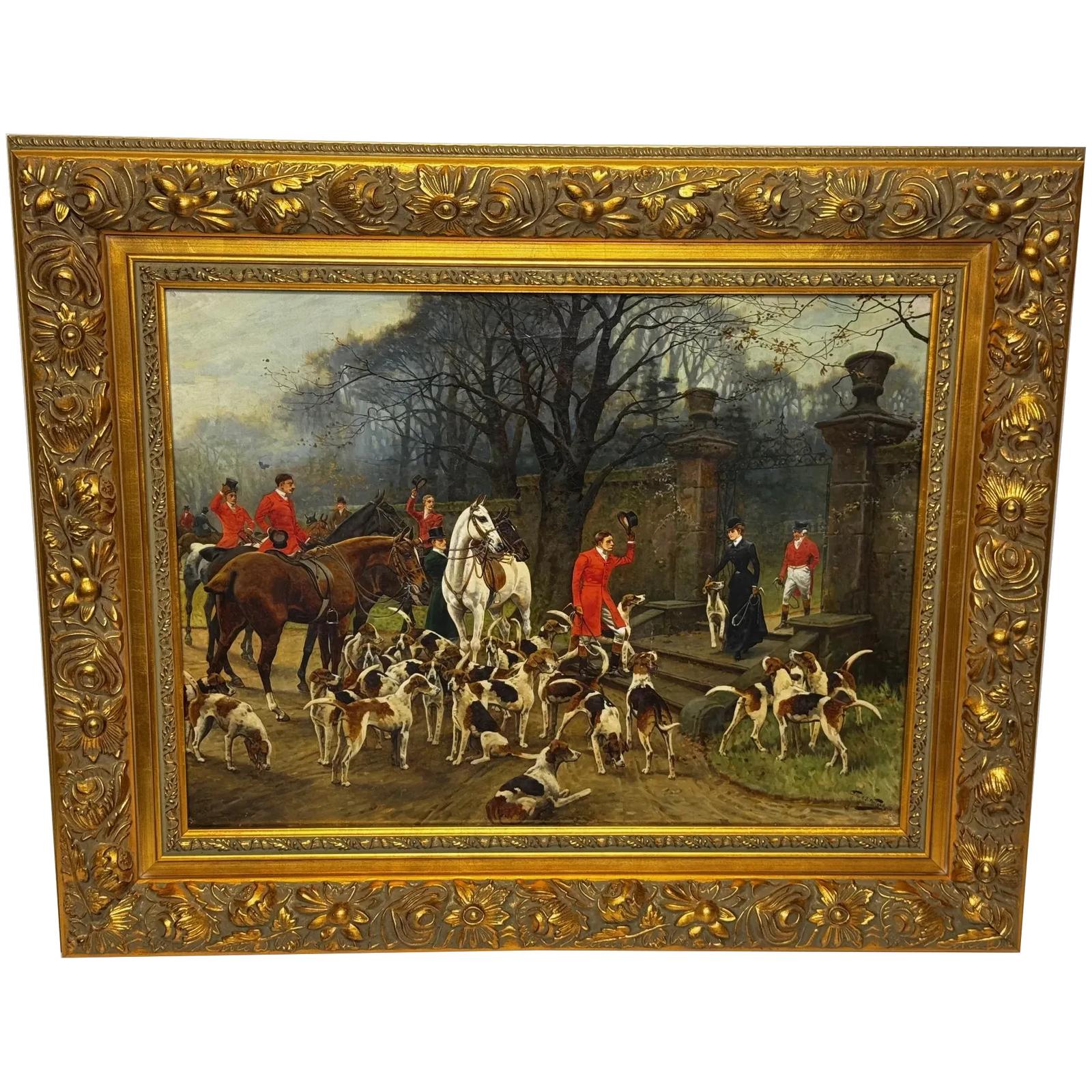 Hunting Painting Empress Sisi of Austria Summerhill House Meath Hunt with Lord Langford (1 of 52)