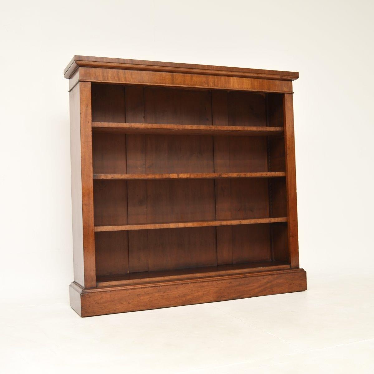 Antique Victorian Mahogany Open Bookcase (1 of 12) Antique Victorian Mahogany Open Bookcase (1 of 12)