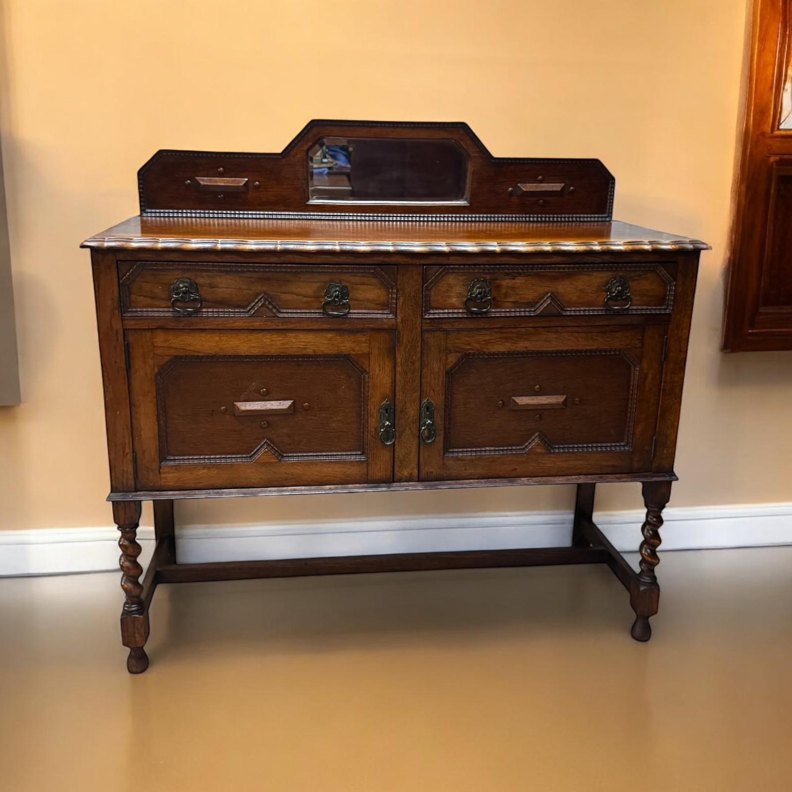 Antique Victorian Oak Sideboard / English 19th Century (1 of 16)