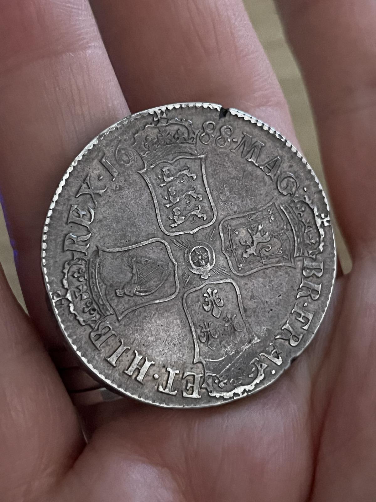 James II - 1688 Silver Crown - QVARTO (1 of 11)