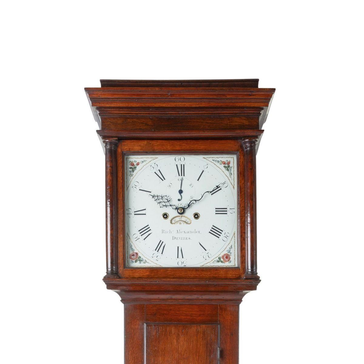 Charming Oak Longcase Clock - Richard Alexander of Devizes (1 of 3)
