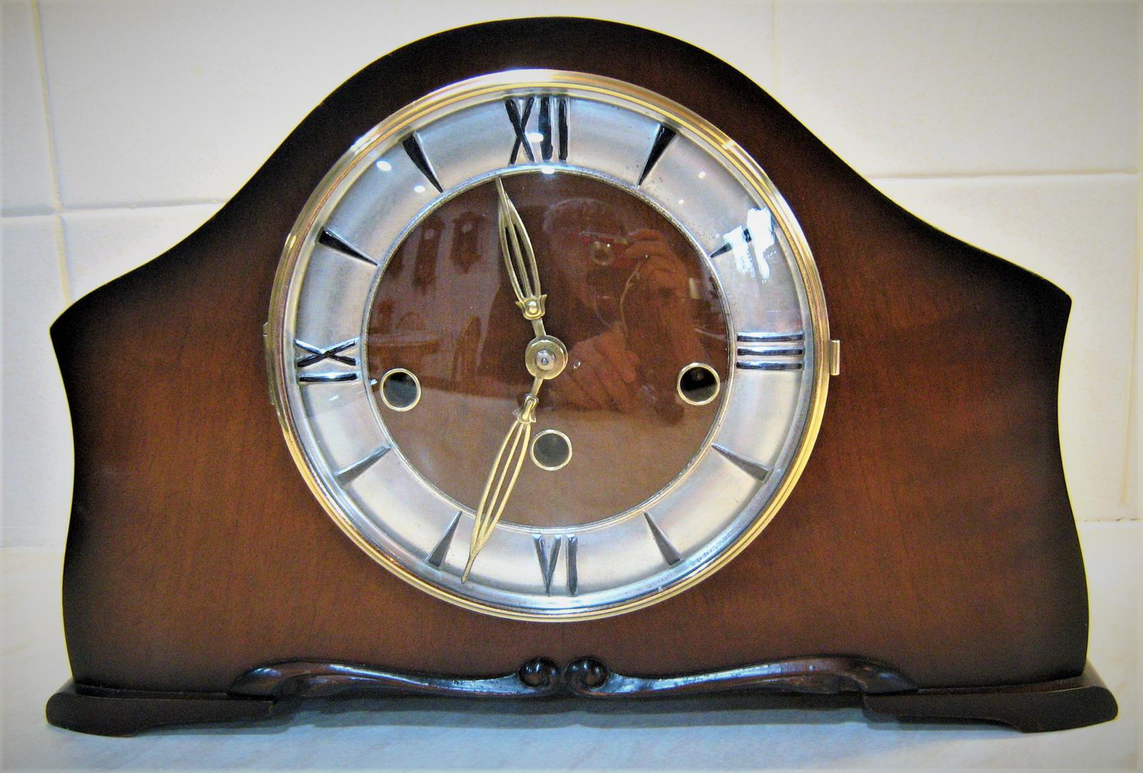 Scarce 1938 German Westminster Chiming Mantel Clock with Platform