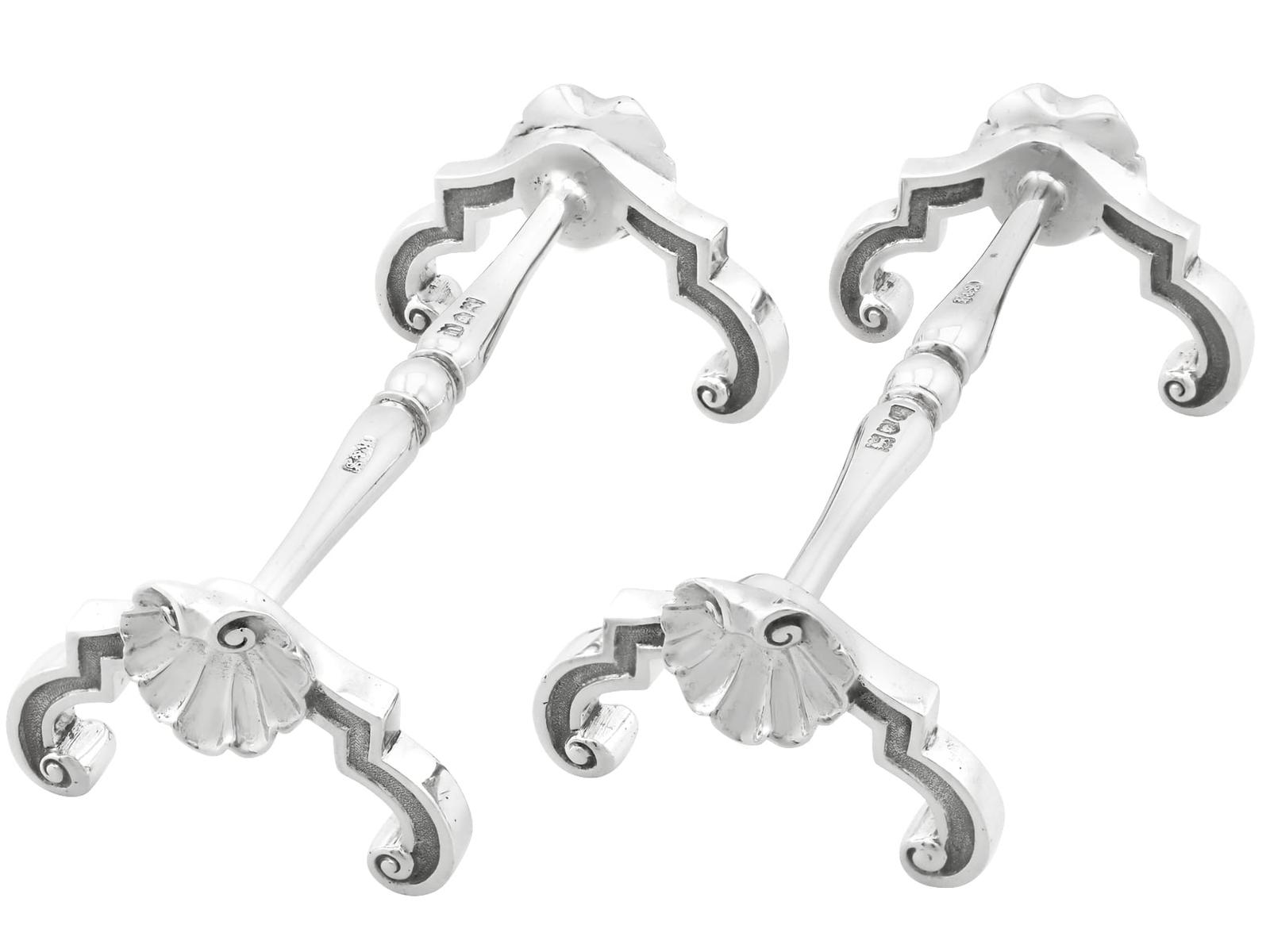 Antique George V Sterling Silver Knife / Pen Rests (1 of 12)