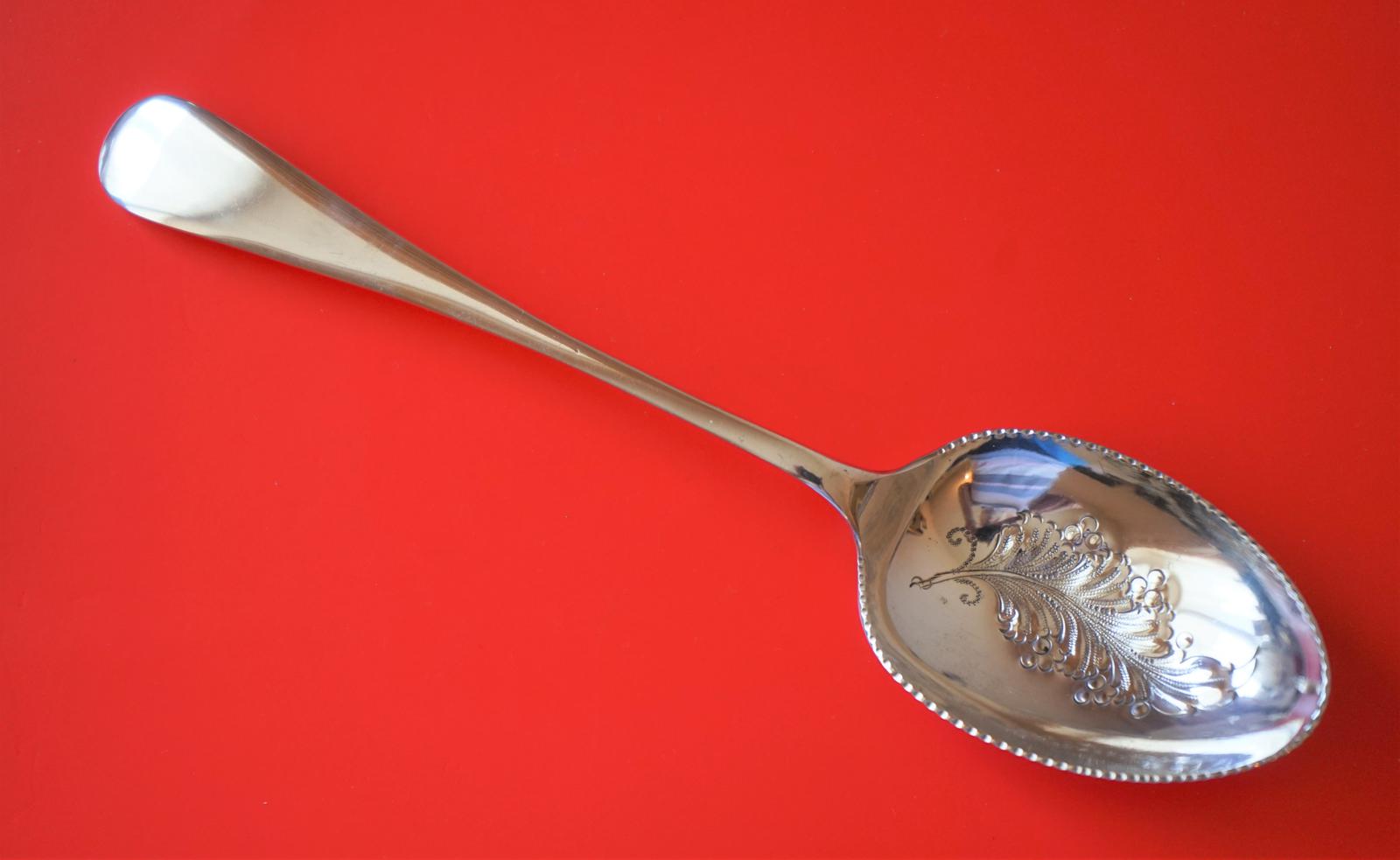 Ornate Vintage E P N S Fruit Serving Spoon - Cutlery (1 of 7)