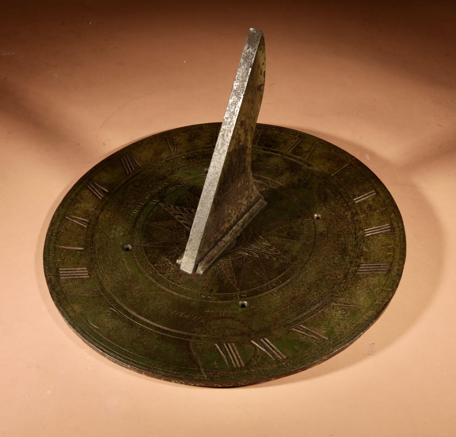 Unusual Large Scottish Bronze Sundial c.1800 (1 of 9)