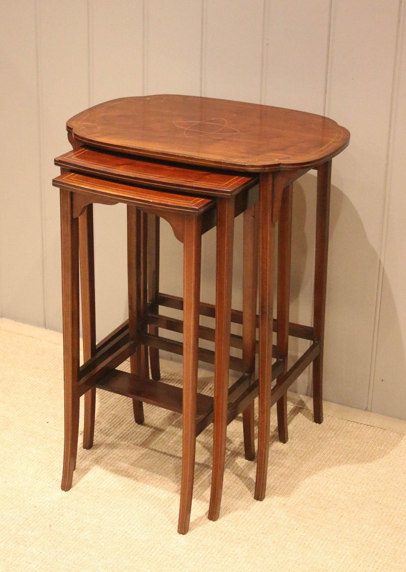 Mahogany Nest of Three Tables (1 of 12) Mahogany Nest of Three Tables (1 of 12)