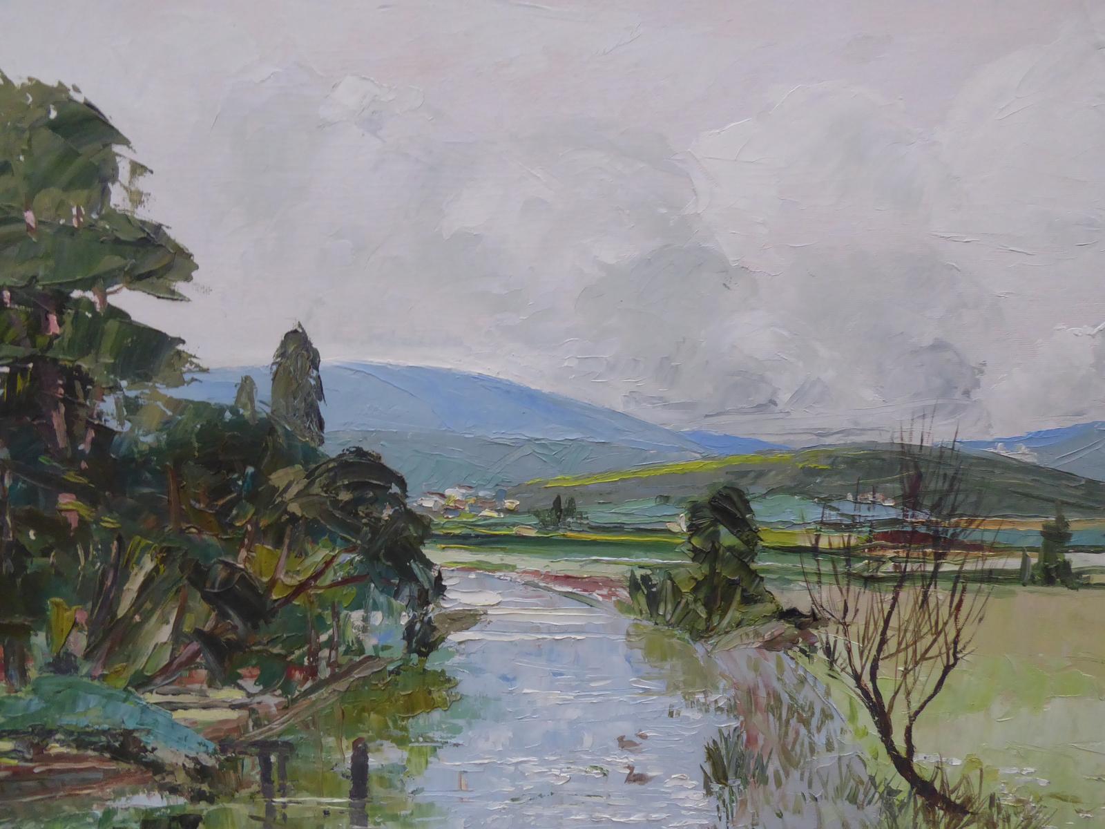 Oil on Board Downland View Listed Artist Walter Leslie Fenner (1 of 15)