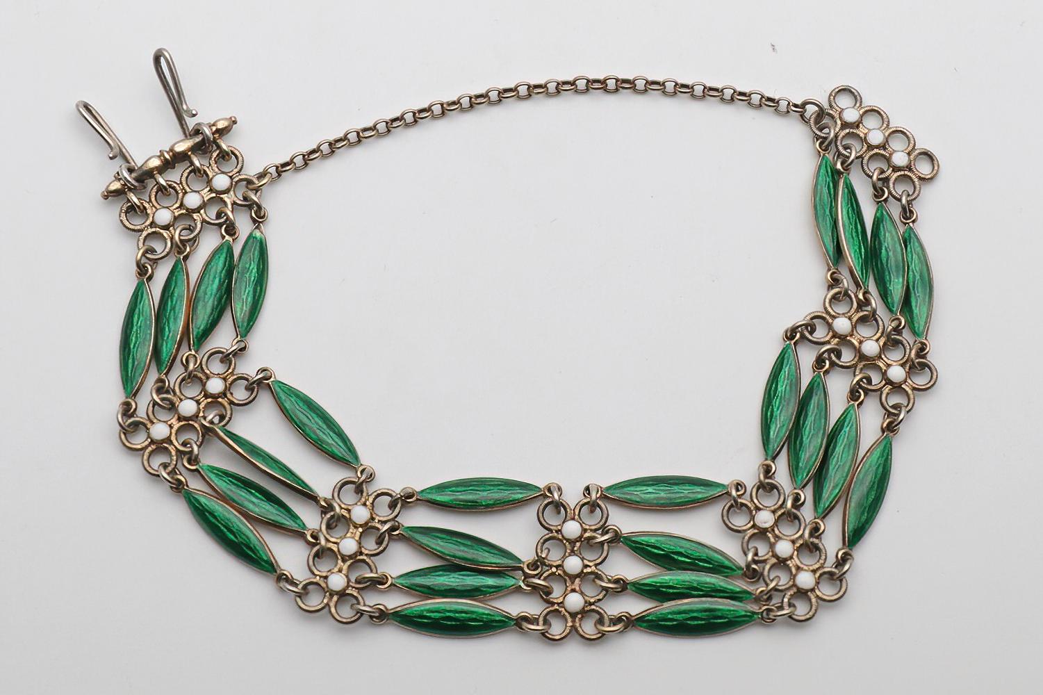 Unusual Silver & Enamel Bracelet Marius Hammer (1 of 2) Unusual Silver & Enamel Bracelet Marius Hammer (1 of 2)