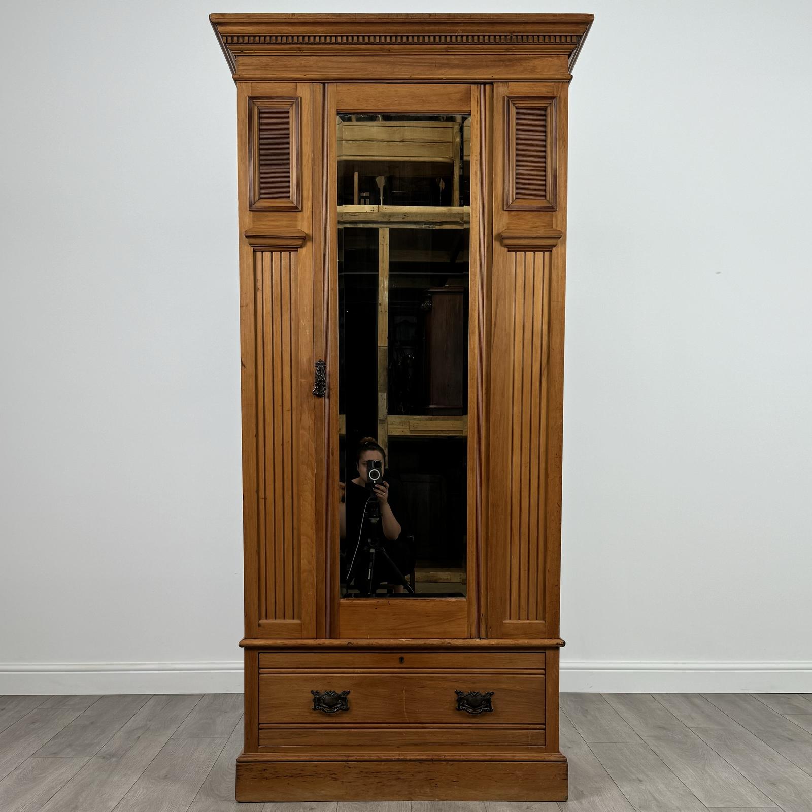 Antique 20th Century Fine Quality Satinwood Wardrobe (1 of 11)