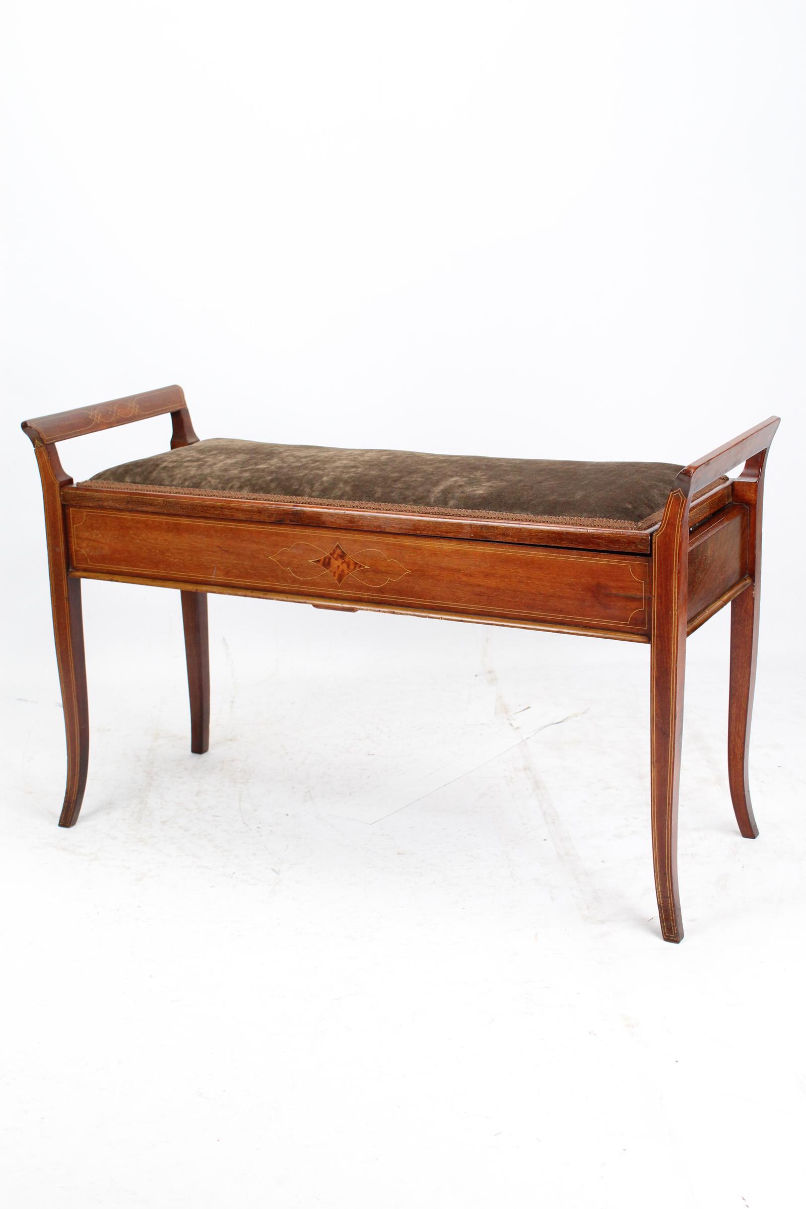 Edwardian Mahogany Inlaid Duet Piano Stool (1 of 13) Edwardian Mahogany Inlaid Duet Piano Stool (1 of 13)