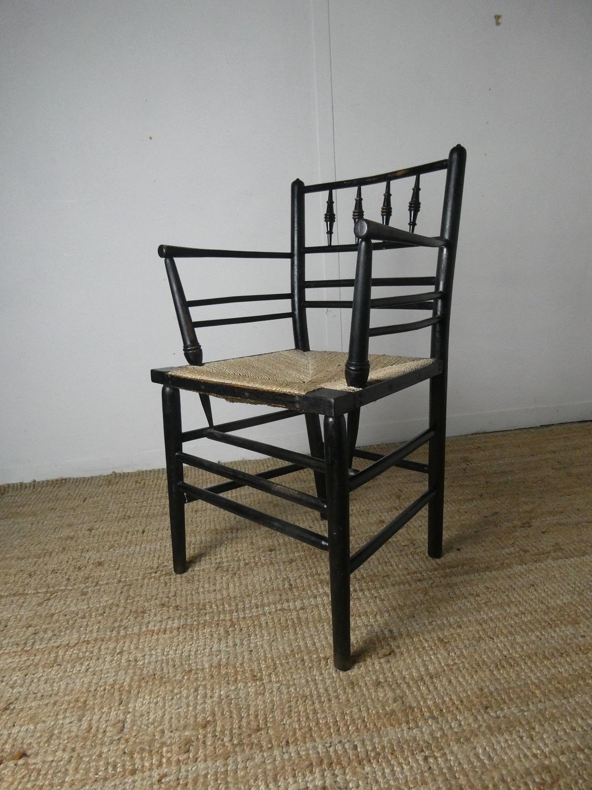 19th Century William Morris & Co Sussex Chair (1 of 10) 19th Century William Morris & Co Sussex Chair (1 of 10)