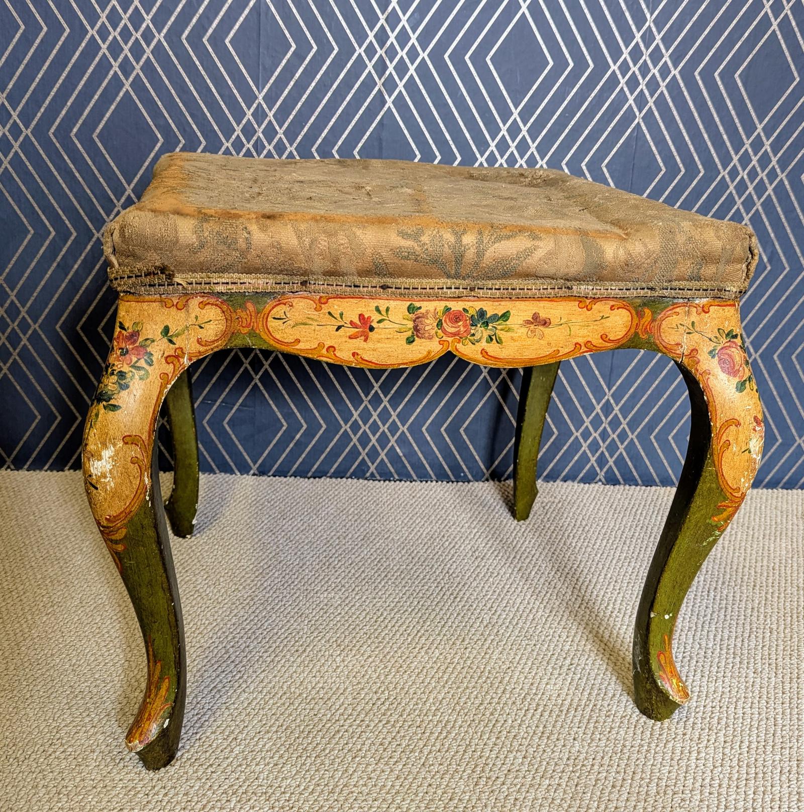 Painted Venetian Style Stool (1 of 6)