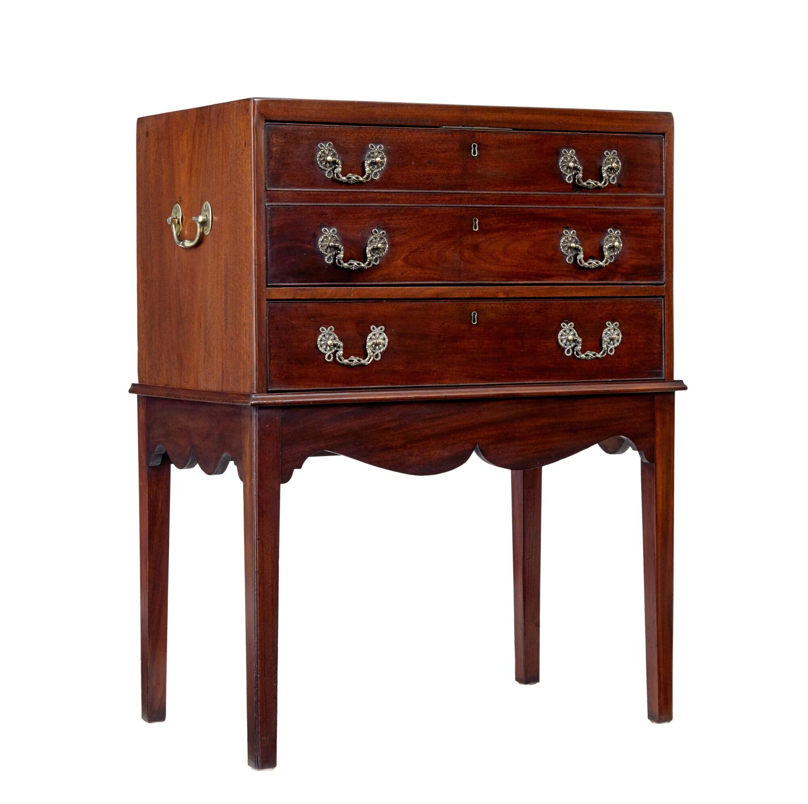 Early 19th Century Campaign Chest on Stand (1 of 11)