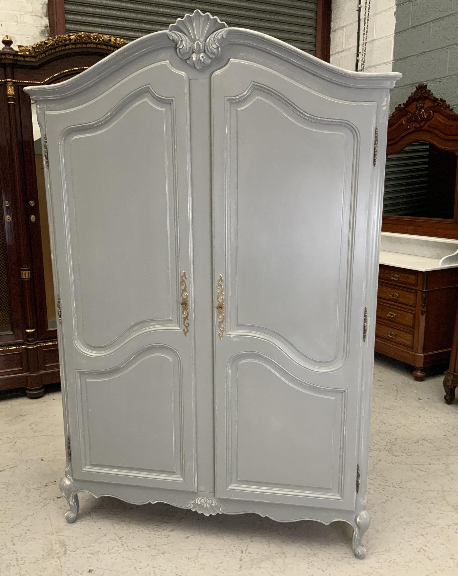 Painted French Armoire in Plummet Grey (1 of 8) Painted French Armoire in Plummet Grey (1 of 8)