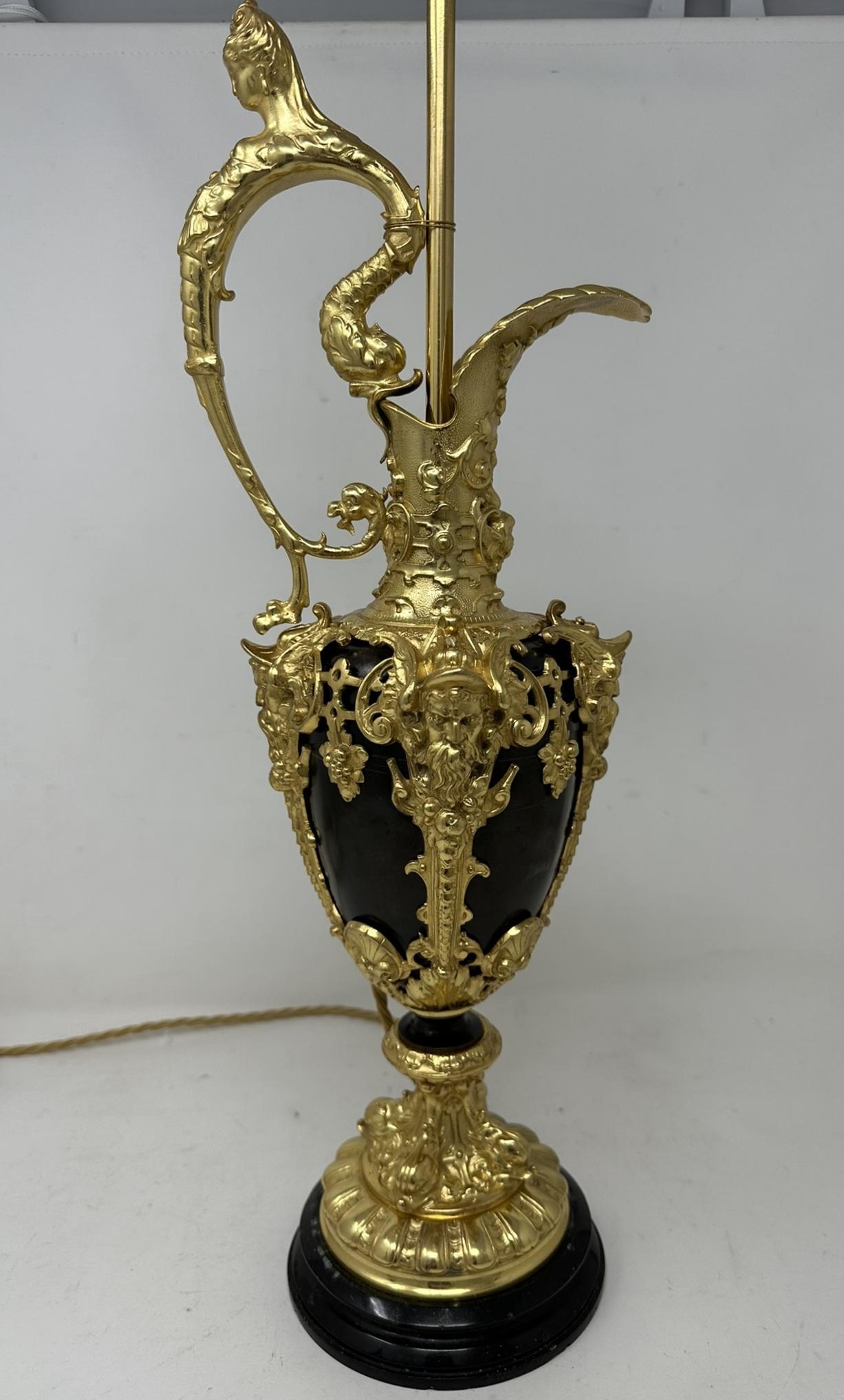 Antique French Bronze Ormolu Ewer Vase Electric Lamp Maner Claude Michel Clodion (1 of 11)