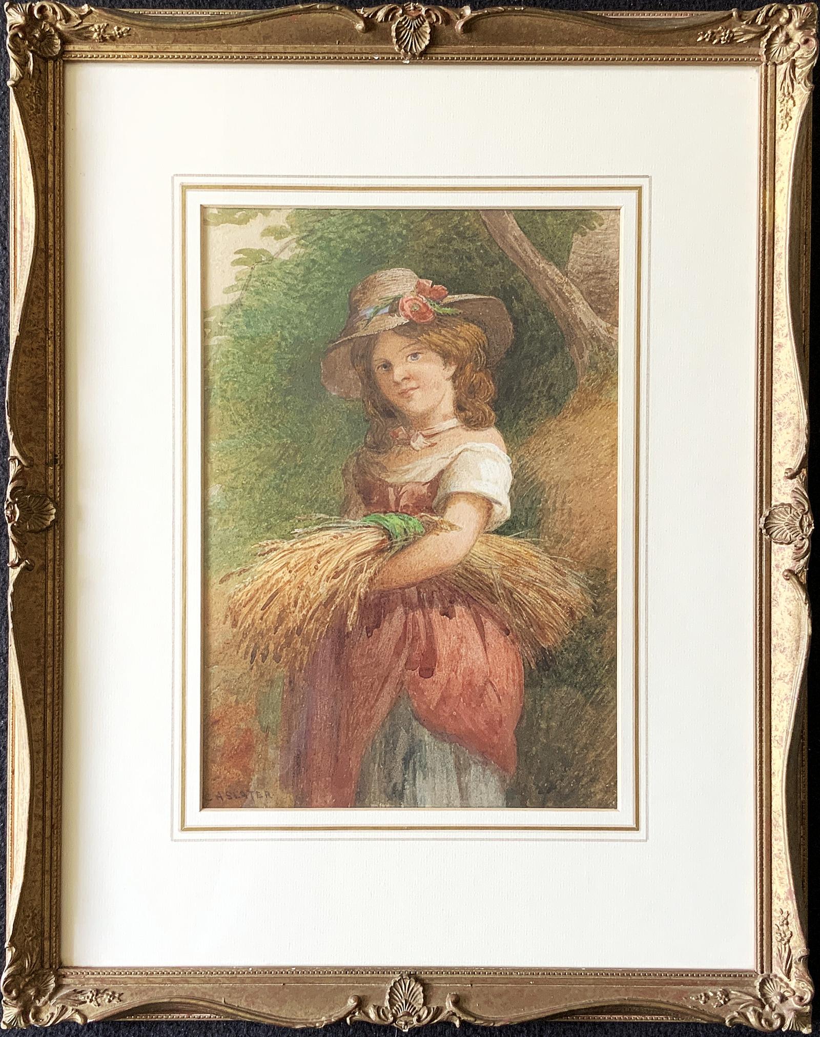 Charles Henry Slater (1820-1890) Antique Watercolour Painting ''Summer Beauty'' (1 of 12) Charles Henry Slater (1820-1890) Antique Watercolour Painting ''Summer Beauty'' (1 of 12)