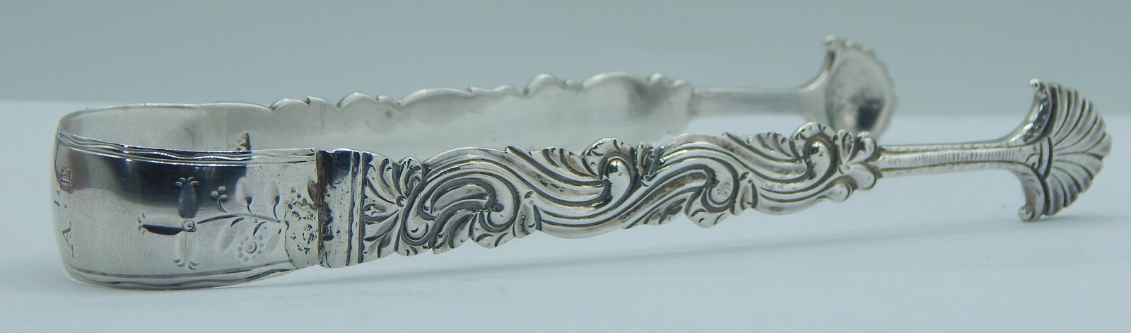 Pair of Georgian Silver Cast Sugar Tongs (1 of 9)