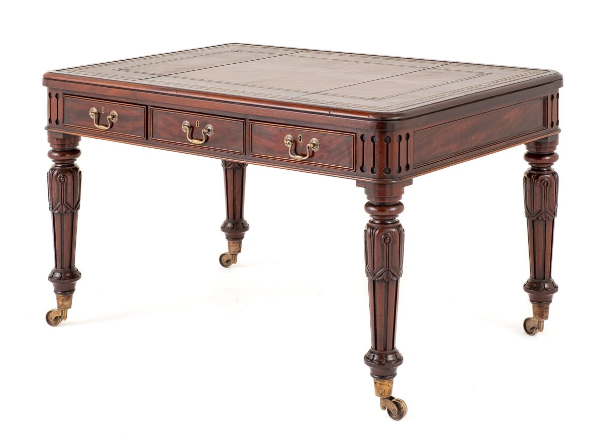 Impressive Regency Mahogany Library Table (1 of 10)