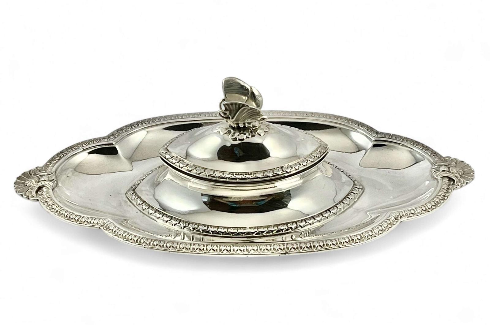 Victorian Antique Silver Inkstand by Robert Garrard London 1878 (1 of 13)