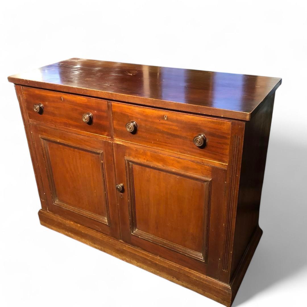 Antique Mahogany Cupboard Base with Drawers above 1900s (1 of 13)
