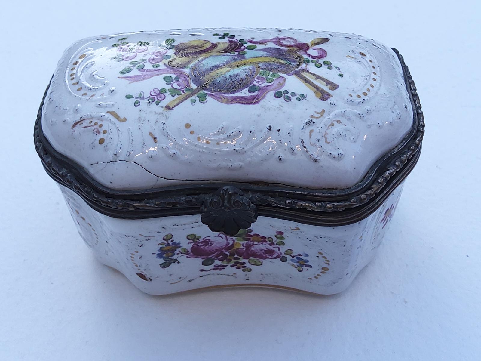 Small Enamel 19th Century Trinket Box (1 of 6) Small Enamel 19th Century Trinket Box (1 of 6)