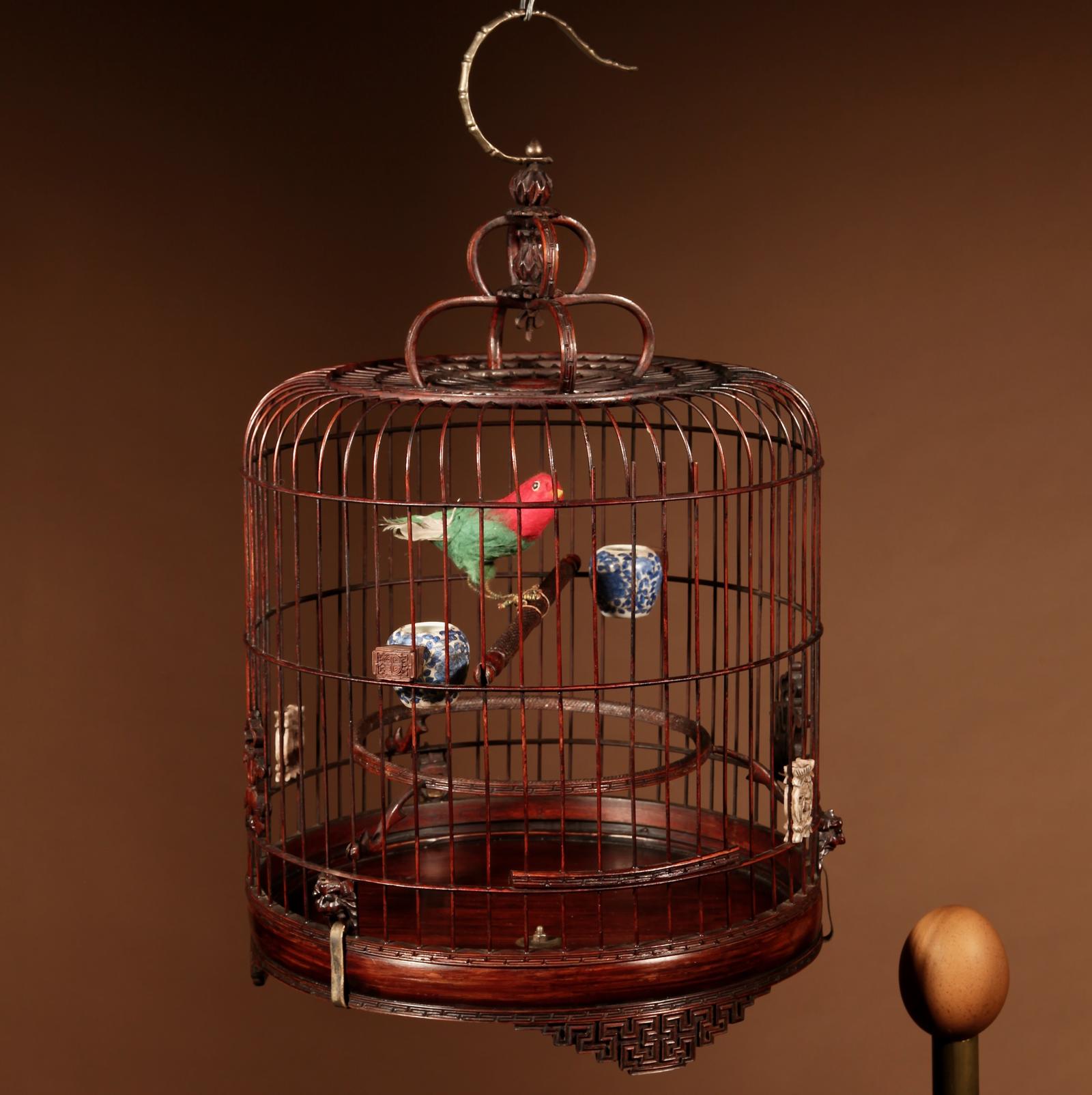 Fine Made And Carved Chinese Bamboo Bird Cage (1 of 15)