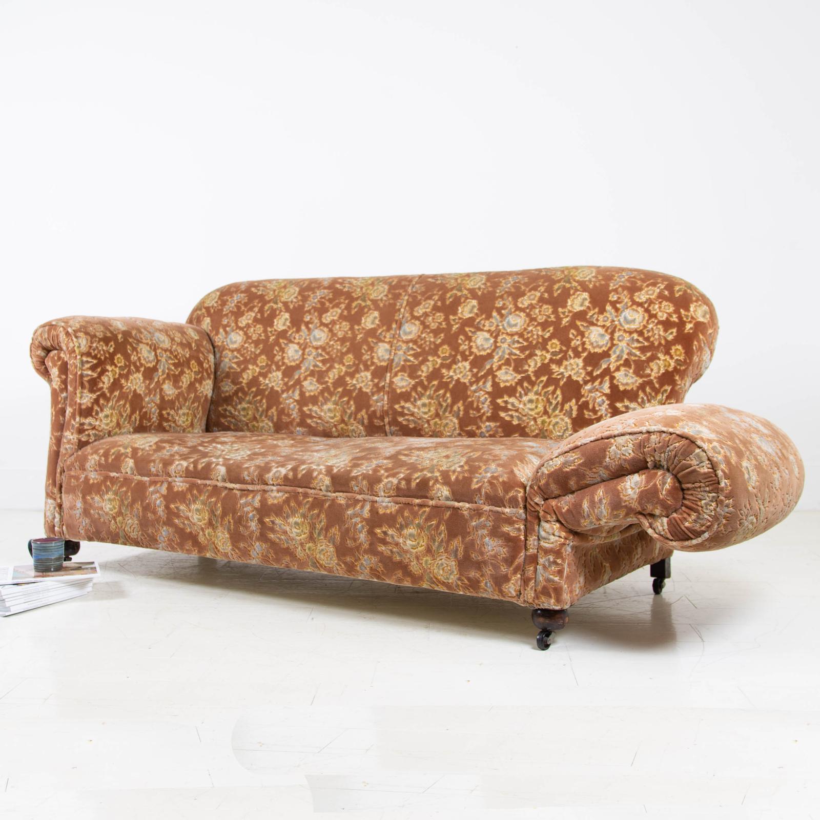Late 1920s 3 Seater Drop End Sofa For Reupholstery (1 of 15)