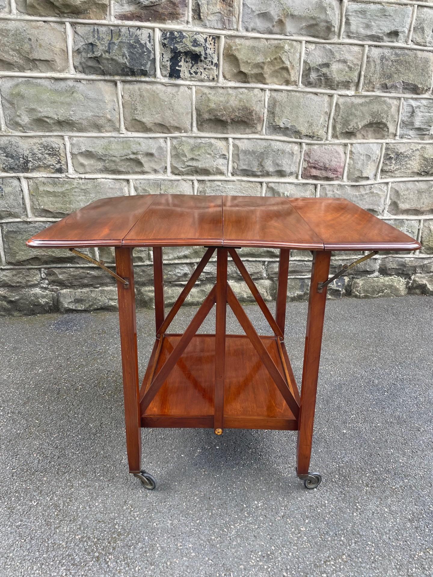 Unusual Antique Mahogany Folding Trolley (1 of 12) Unusual Antique Mahogany Folding Trolley (1 of 12)