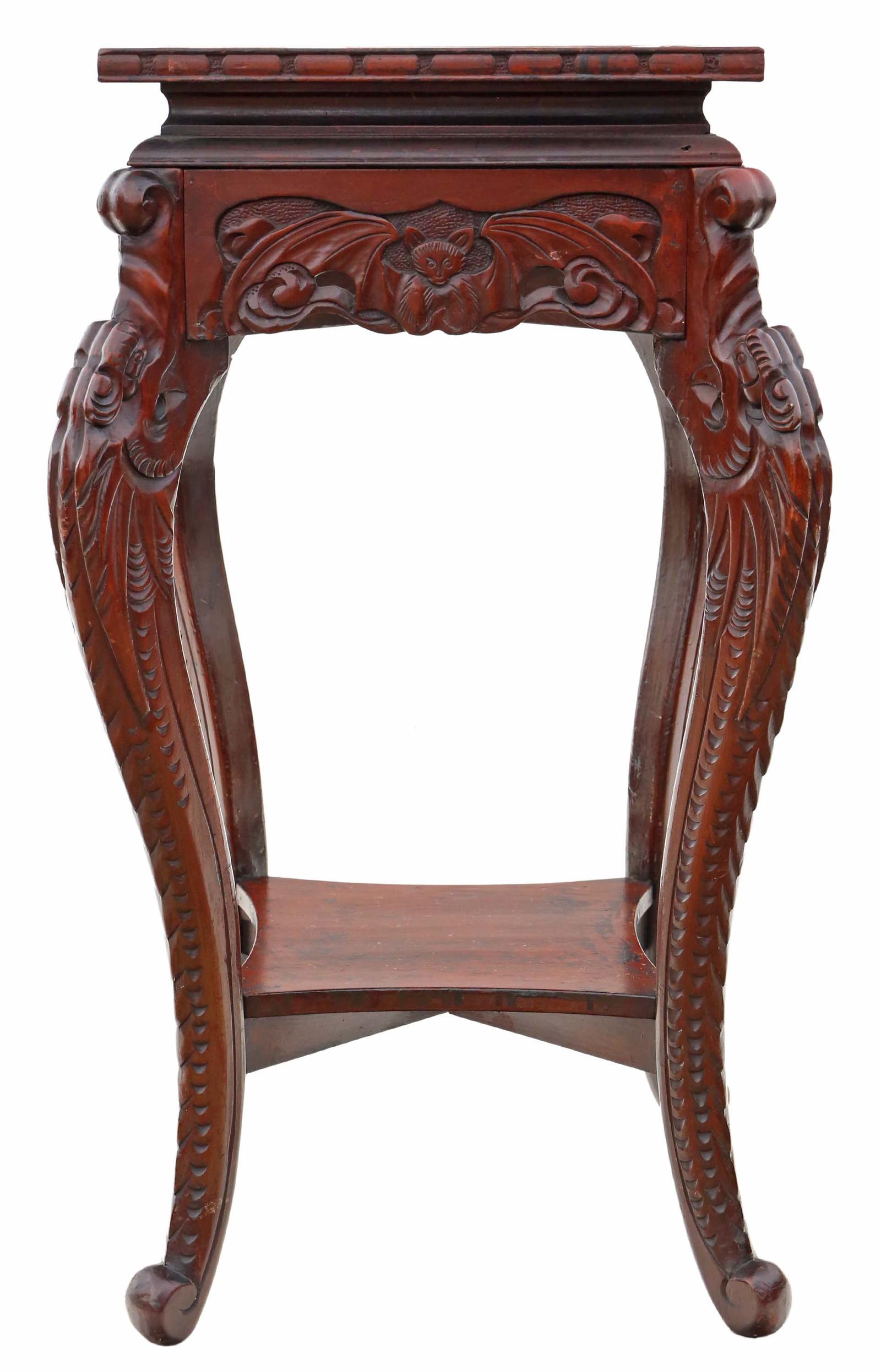 Antique C1920 Chinese Oriental Painted Side Occasional Table Stand (1 of 4)