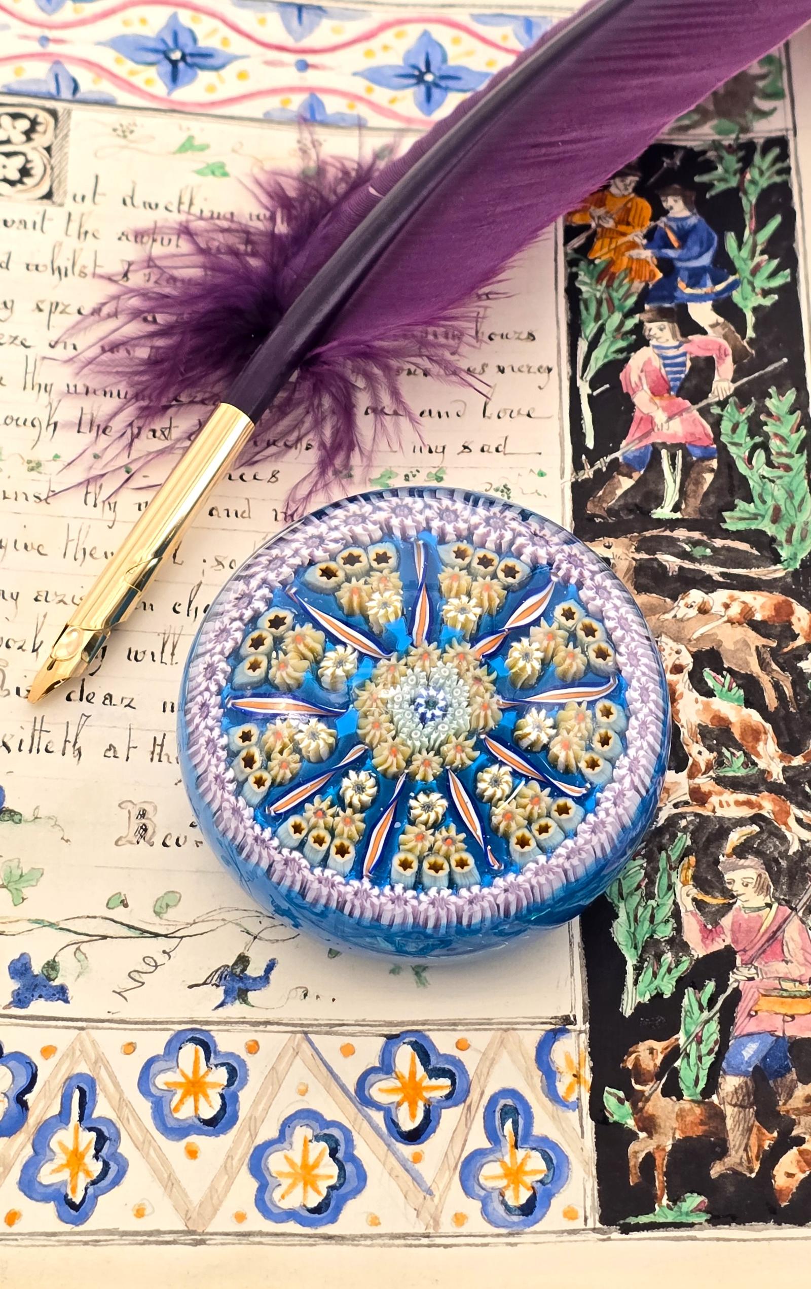 1920s Millefiori Glass Paperweight (1 of 7) 1920s Millefiori Glass Paperweight (1 of 7)