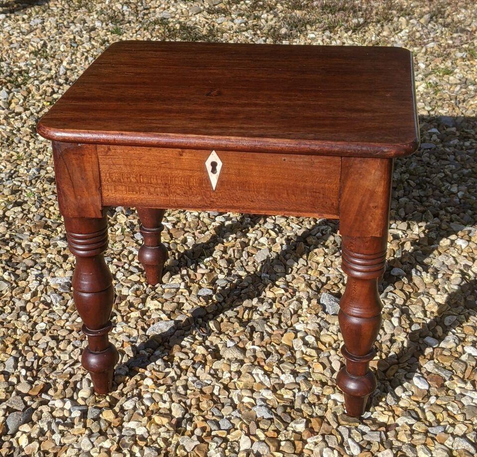 Neat Antique Mahogany Lidded Box / Stool (1 of 6)