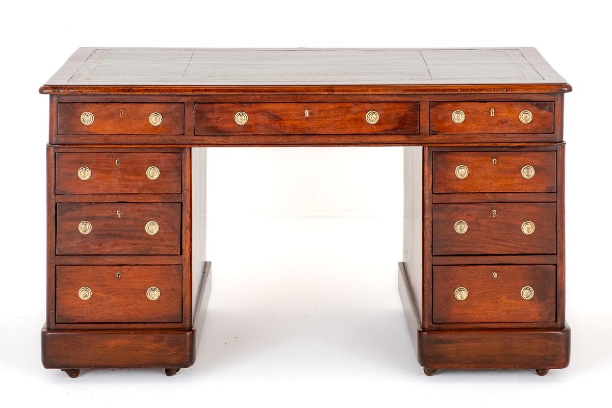 Regency Revival Mahogany 3 Drawer Writing Desk c.1860 (1 of 8) Regency Revival Mahogany 3 Drawer Writing Desk c.1860 (1 of 8)