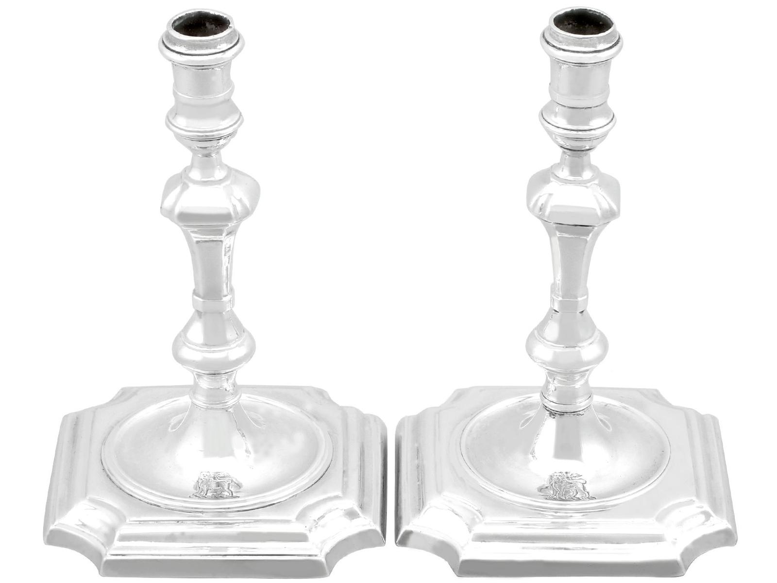 Sterling Silver Tapersticks - Antique 1723 (1 of 9)