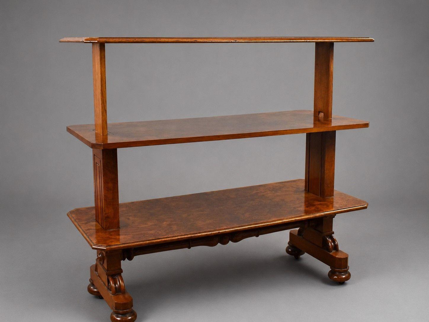 Victorian Burr Walnut Telescopic Dumbwaiter (1 of 9) Victorian Burr Walnut Telescopic Dumbwaiter (1 of 9)