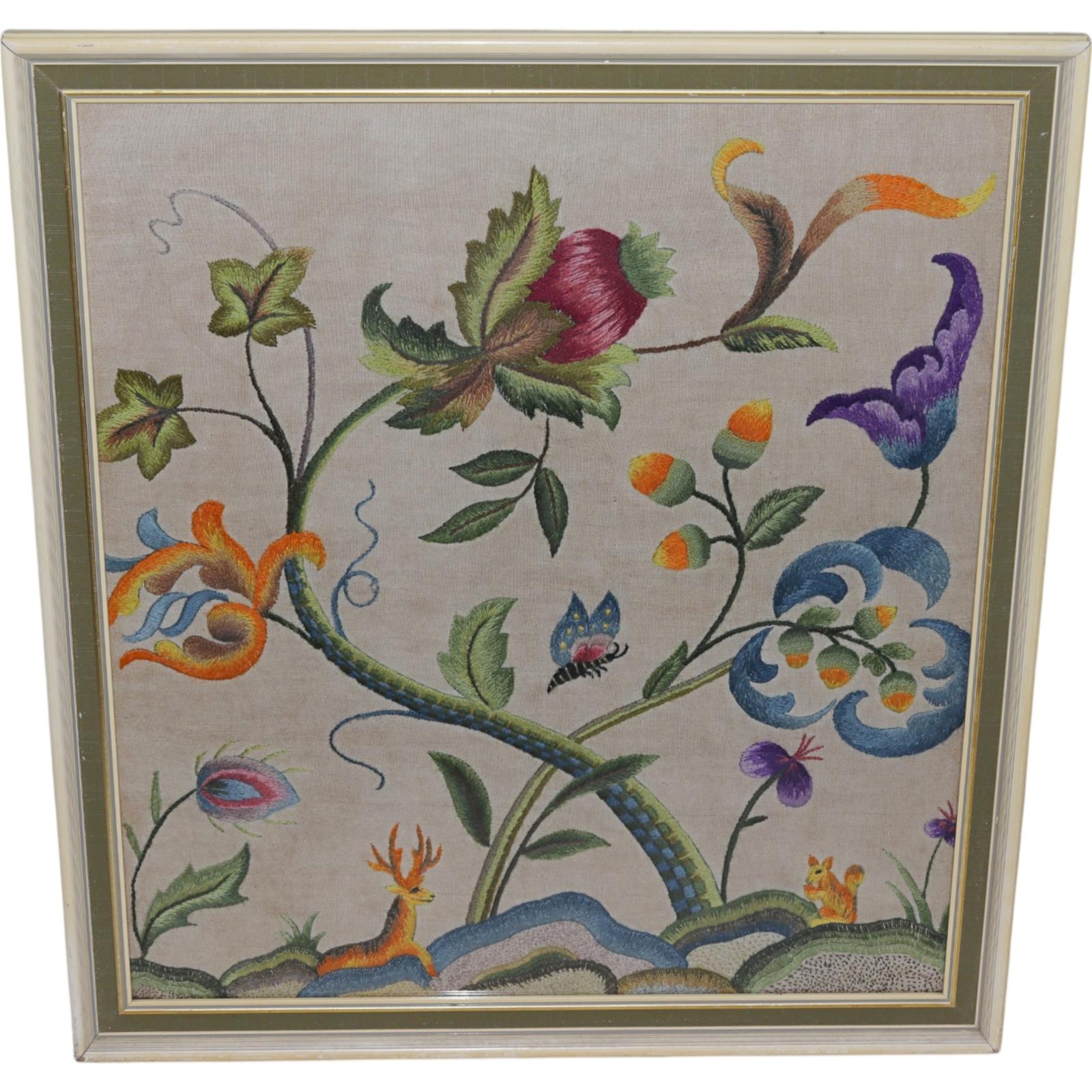 Arts & Crafts Crewel Work Panel (1 of 8)