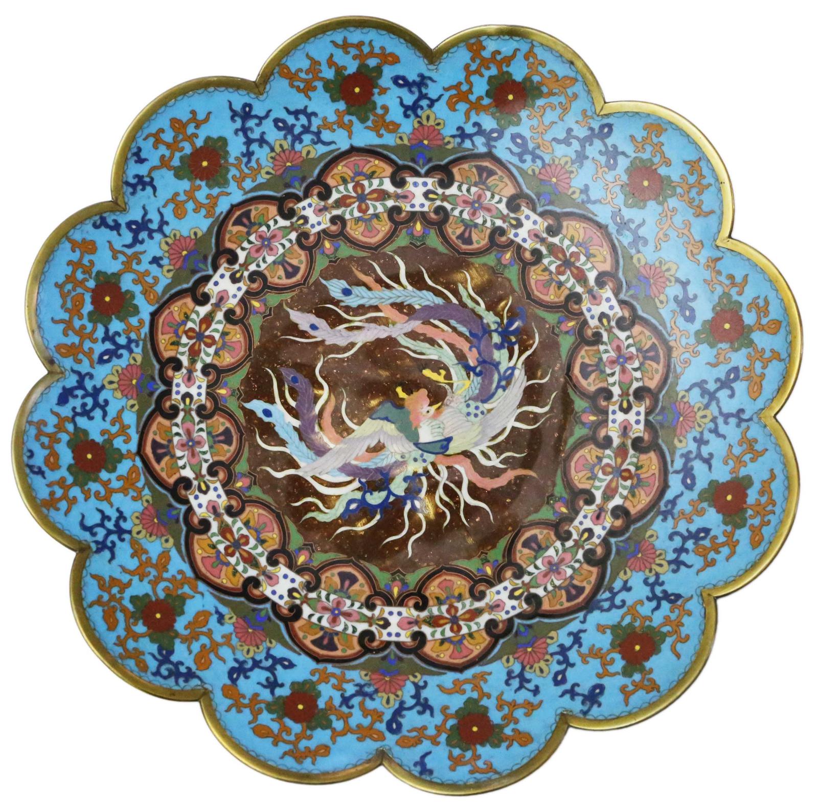 Meiji Oriental Japanese Cloisonne Charger Plate (1 of 7) Meiji Oriental Japanese Cloisonne Charger Plate (1 of 7)