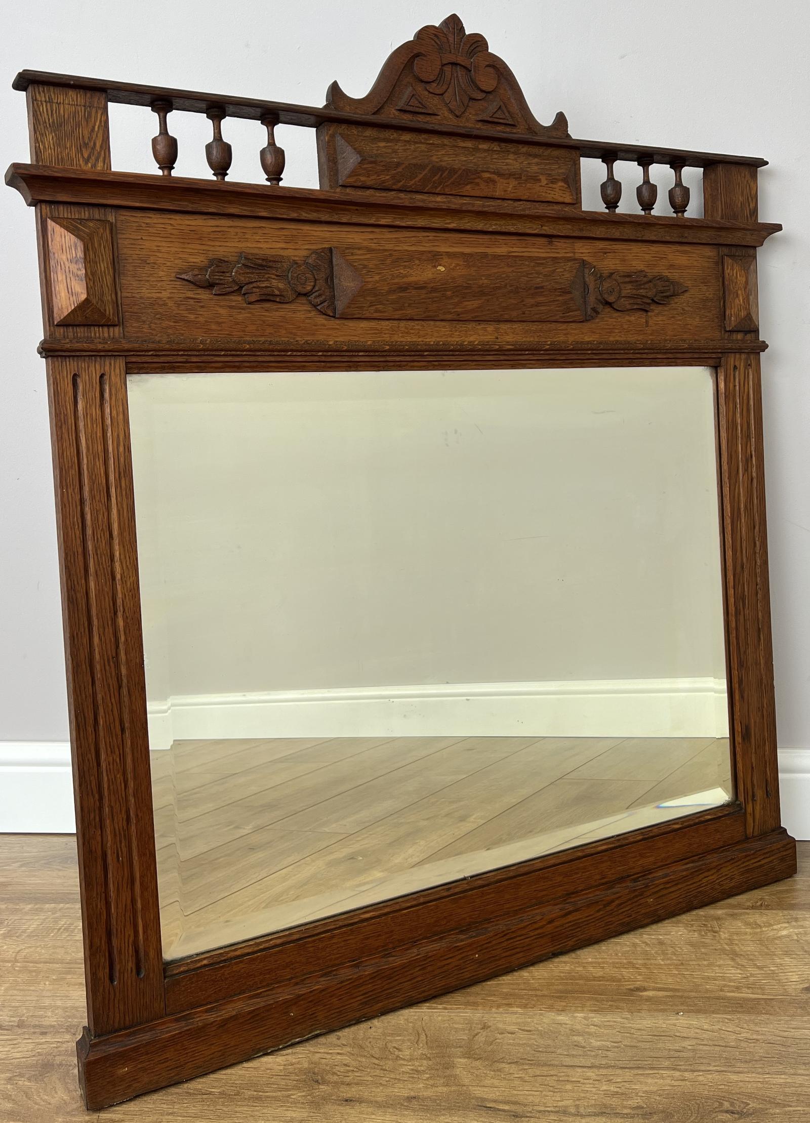 20th Century Oak Overmantle Mirrors - main image