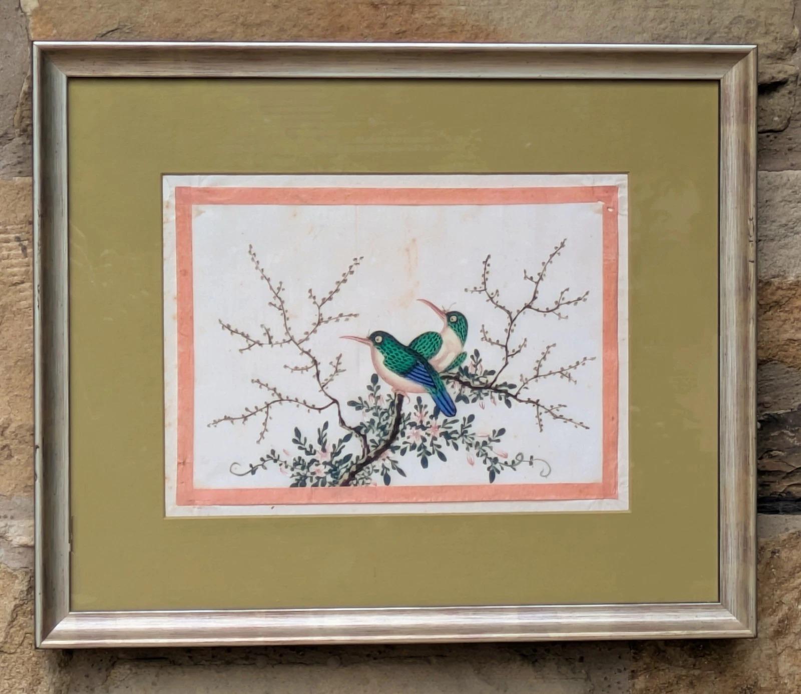 Antique Chinese Watercolour Painting Birds Among Branches (1 of 7)