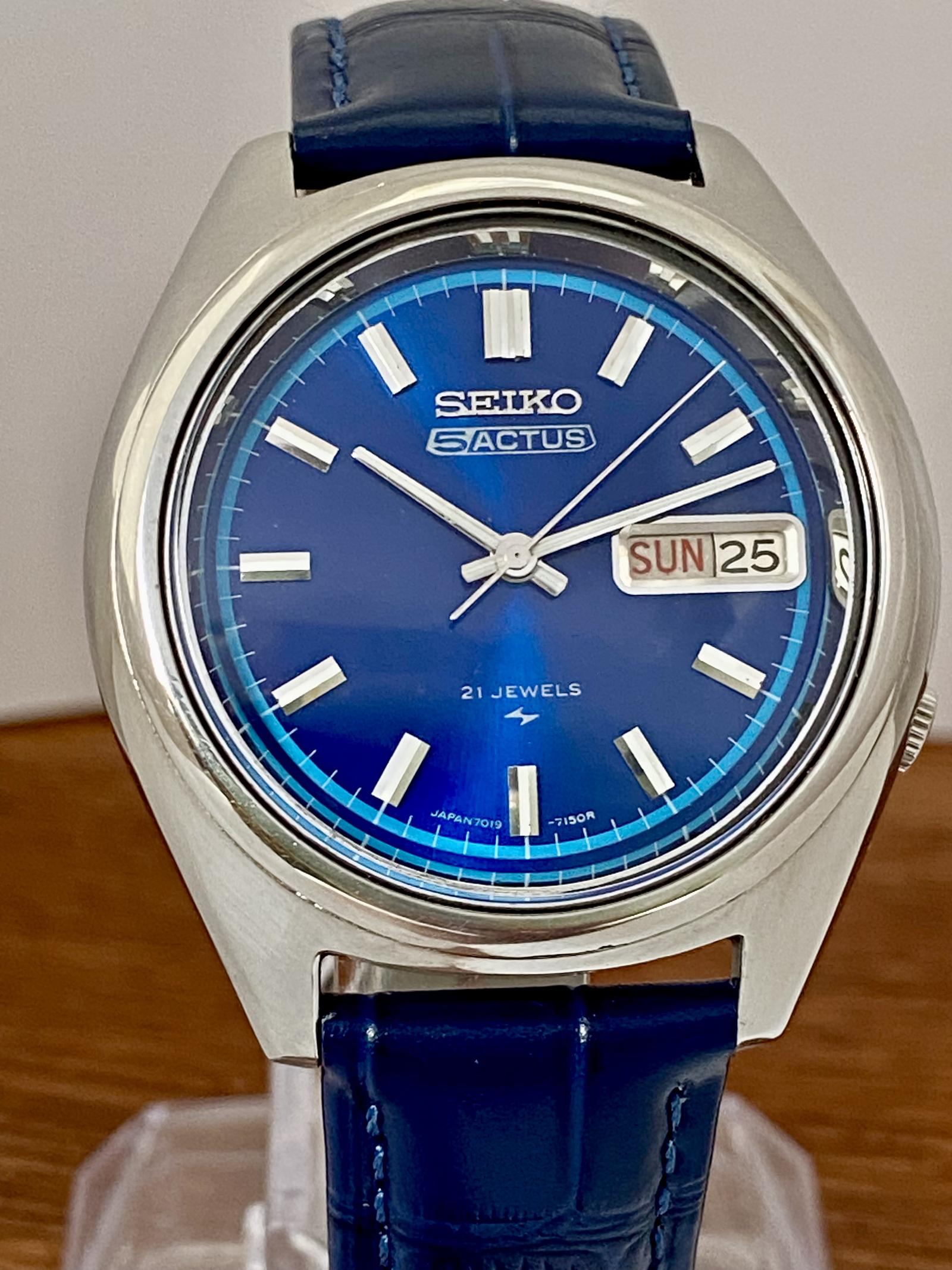 Intage Seiko 5 Actus 7019-7060 Blue Serviced Auto May 1974 (1 of 20) Intage Seiko 5 Actus 7019-7060 Blue Serviced Auto May 1974 (1 of 20)