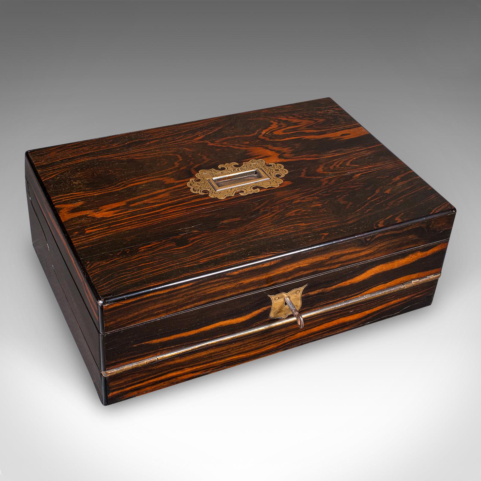 Antique Bachelor's Writing Slope, English, Correspondence Box c.1830 (1 of 12)