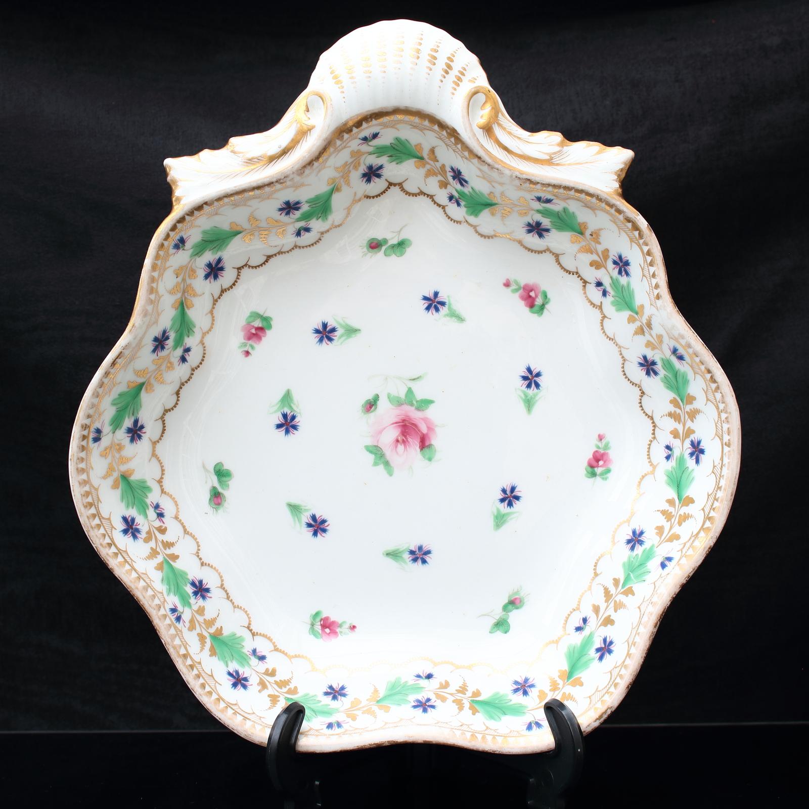 Coalport Porcelain Shell Dish Hand Painted Floral Deco (1 of 17) Coalport Porcelain Shell Dish Hand Painted Floral Deco (1 of 17)