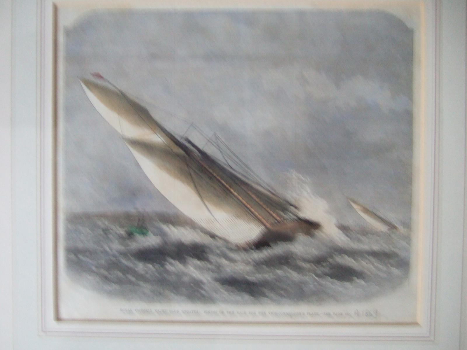 19th century engraving of Royal Victoria Yacht Club regatta race 1869 (1 of 3) 19th century engraving of Royal Victoria Yacht Club regatta race 1869 (1 of 3)