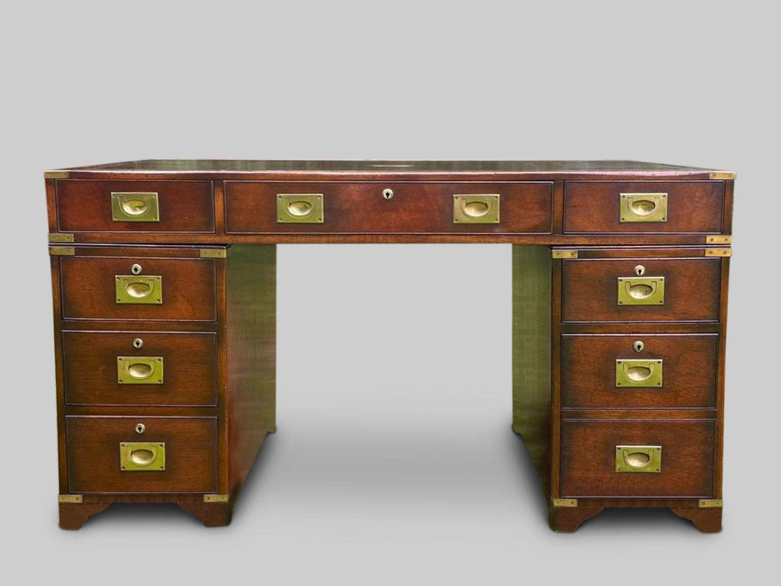 Bevan Funnell Military Pedestal Desk (1 of 5)