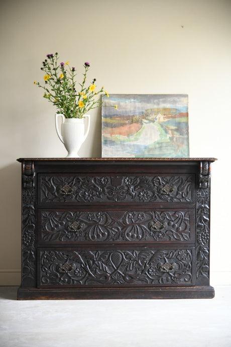 Victorian Carved Oak Chest of Drawers (1 of 11) Victorian Carved Oak Chest of Drawers (1 of 11)