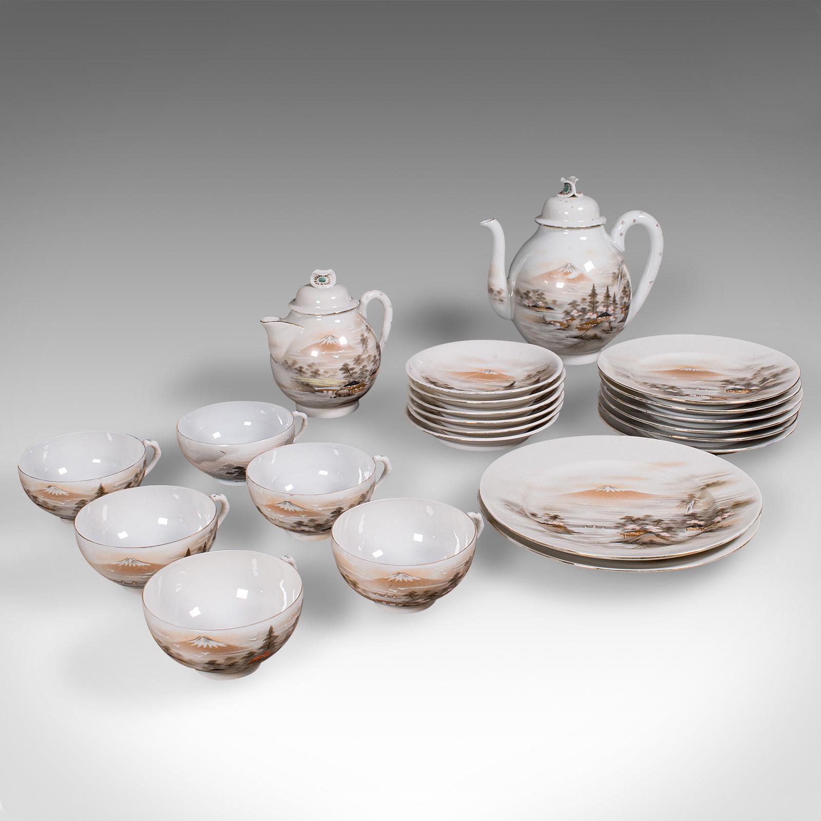 Antique Kutani Tea Service, Japanese, Porcelain, Teapot, Cup & Saucer c.1900 (1 of 12) Antique Kutani Tea Service, Japanese, Porcelain, Teapot, Cup & Saucer c.1900 (1 of 12)