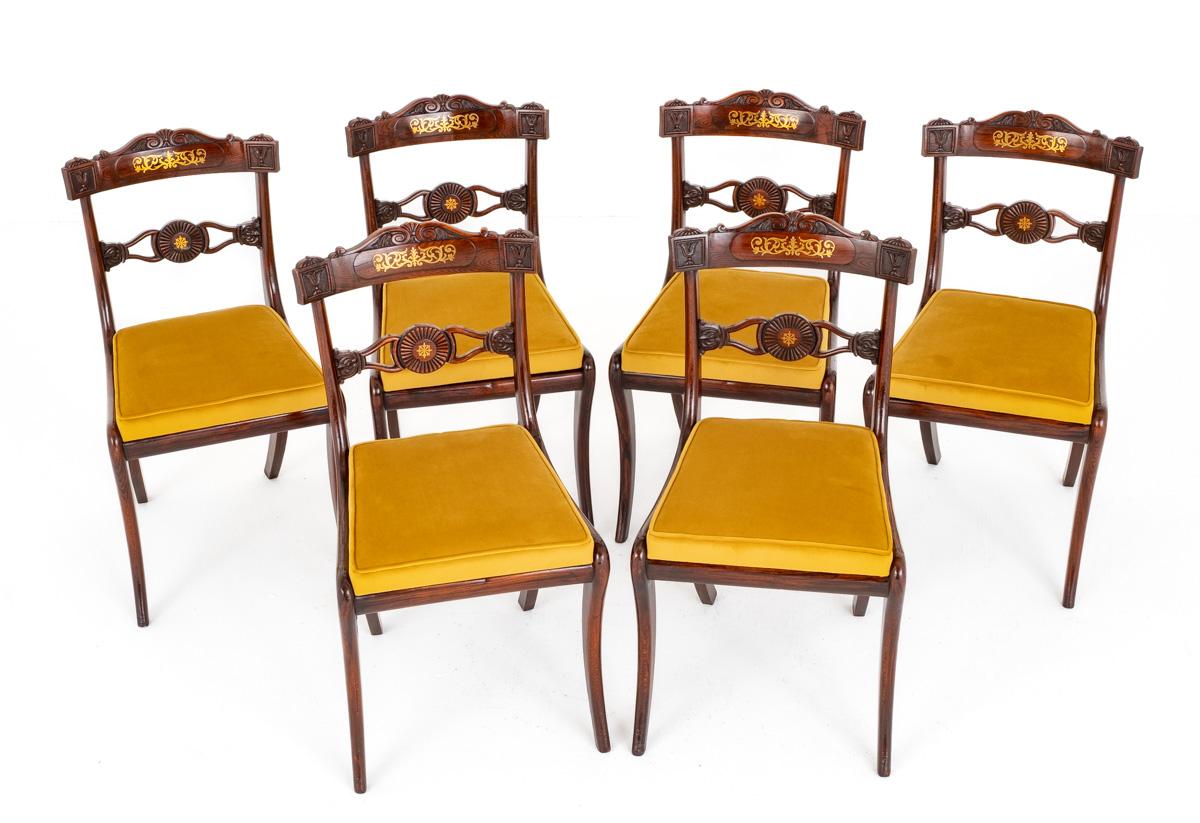 Set of 6 Regency Period Rosewood Dining Chairs (1 of 8)