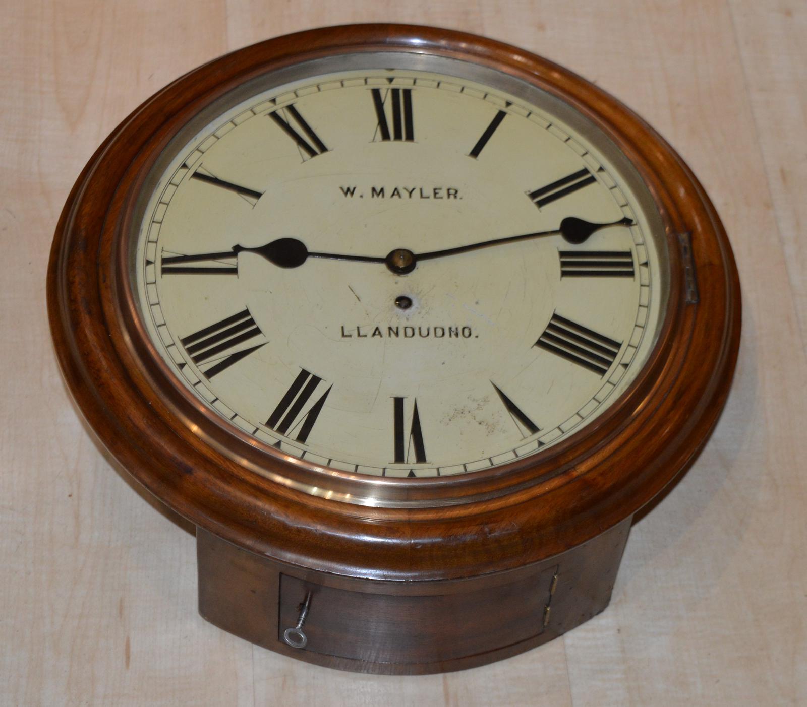 W Mayler Llandudno Fusee Dial Wall Clock (1 of 4) W Mayler Llandudno Fusee Dial Wall Clock (1 of 4)