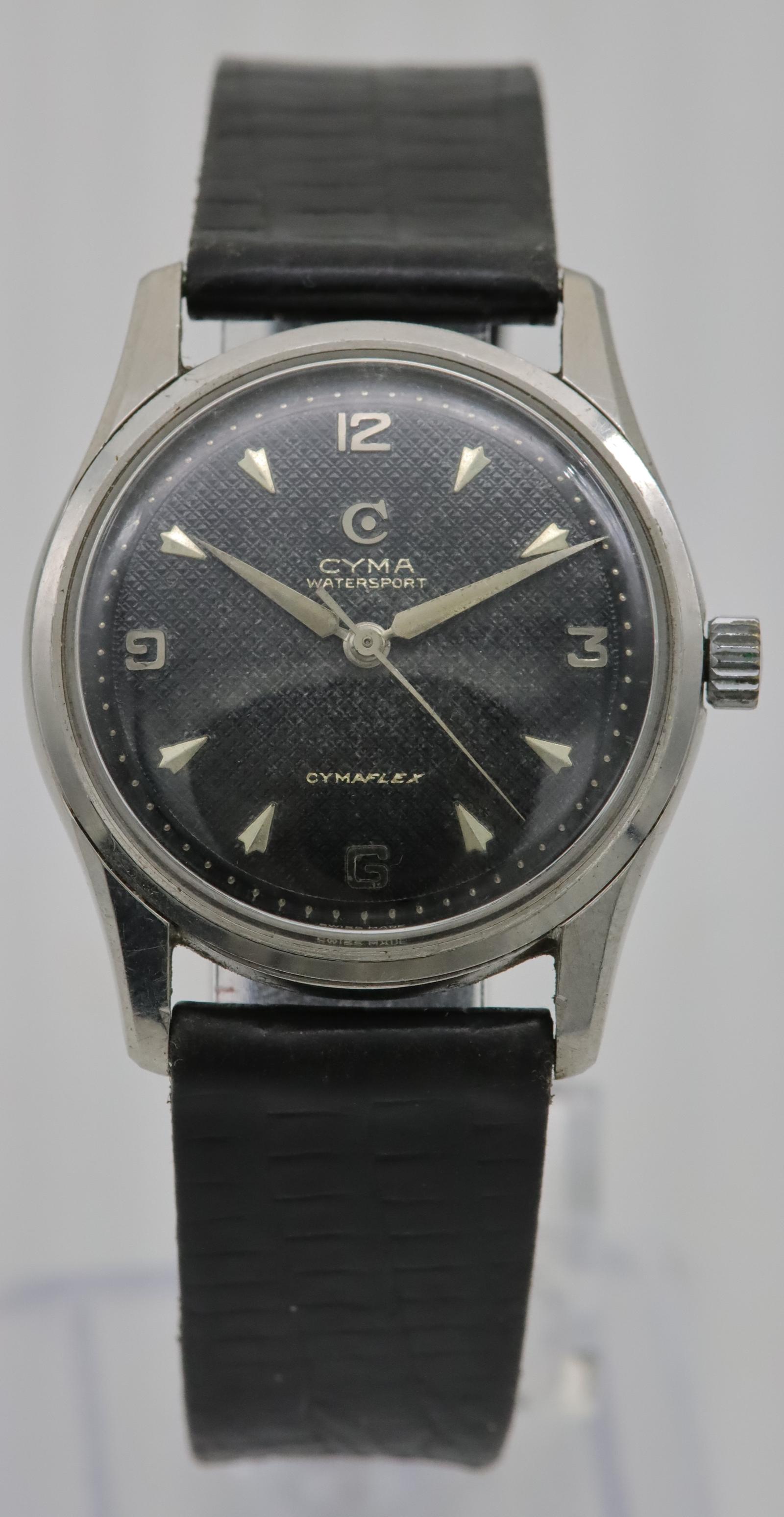 1950s Cyma Watersport Cymaflex Wristwatch (1 of 7) 1950s Cyma Watersport Cymaflex Wristwatch (1 of 7)
